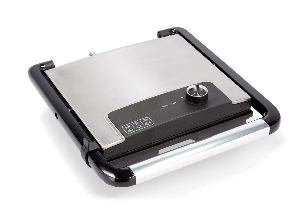 

HOLM Paninigrill 2000 watt i sort/sølv
